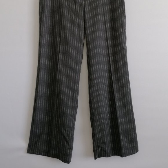 Talbots Women's Heritage Gray Striped Pants Size 8 - Picture 3 of 6